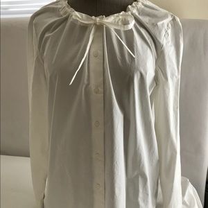 COS Ivory Cotton Tie Top NWT